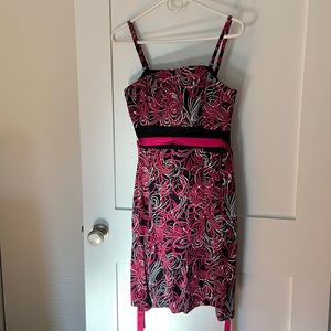 Ann Taylor Loft Petite Sz 4P Patterned Strapless Dress
